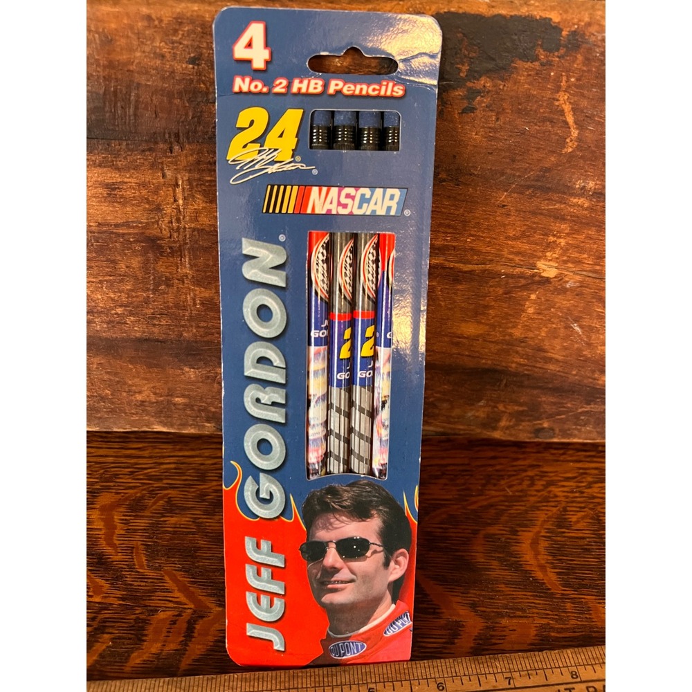 Vintage 2001 NASCAR Jeff Gordon #24 Dixon No. 2‎ HB Pencils 4 Pack New Sealed